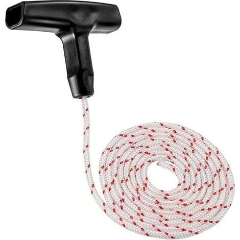 Recoil Starter Cord Pull Handle with Pull Cord Chainsaw with Pull Cord Set Starter Handle with Pull Cord for Petrol Lawn Mower (1/5)