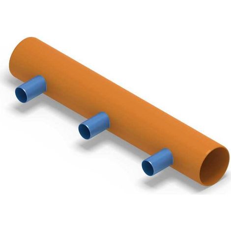 Distributeur thermique AWADUKT DN 500 BL 3 m, 3 raccords DN 200, centré