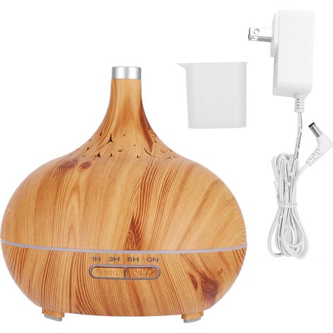 Diffuseur d'arômes 400ml brume froide, humidificateur lumineux LED de bureau, générateur de vapeur coloré 110-240V prise US (1/5)
