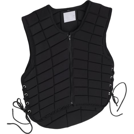 Gilet équestre professionnel à fermeture éclair, protection d'équitation avec rembourrage étendu pour adulte XL (1/5)