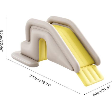Toboggan aquatique gonflable compact, mur d'escalade gonflable, parc aquatique avec toboggan pour enfants, idéal pour s'amuser en plein air l'été. (1/5)