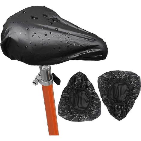 Lot de 3 housses de selle de vélo noires, élastiques et imperméables (LGL)-AquaForge (1/5)