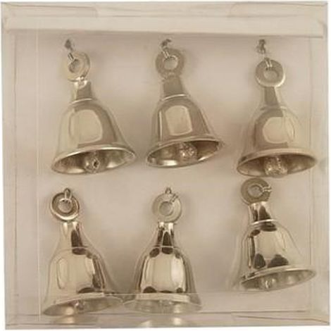 Clochettes décoratives, 6 pièces en boîte PVC, 4 x 4 cm (lot de 3) (1/2)