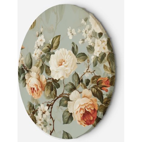 Tableau sur toile Image circulaire Bouquet de roses 60x60 (1/5)