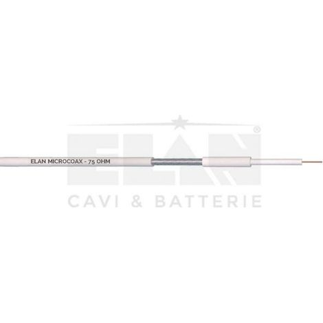 Elan cavo coassiale piccolo 2,8mm 75 OHM 25Mt o 50Mt o 100Mt - 081591 50 Mt
