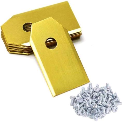 BelleRise - Lame Robot Tondeuse, 10 Pcs Lame Tondeuse avec Vis, Lames de Rechange pour avec Revêtement en Titane Compatible (1/5)