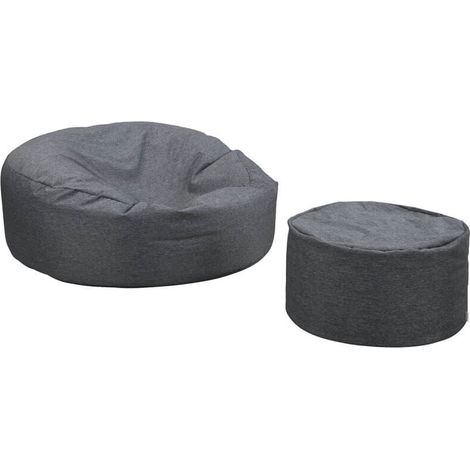HOME DELUXE XXL Outdoor Sitzsack CLOUD - Hellgrau  Gartensitzsack Outdoor-Beanbag Sitzkissen Loungesack  wetterfester Sitzsack XXL, Sitzsack für draußen XXL, großer Outdoor Sitzsack