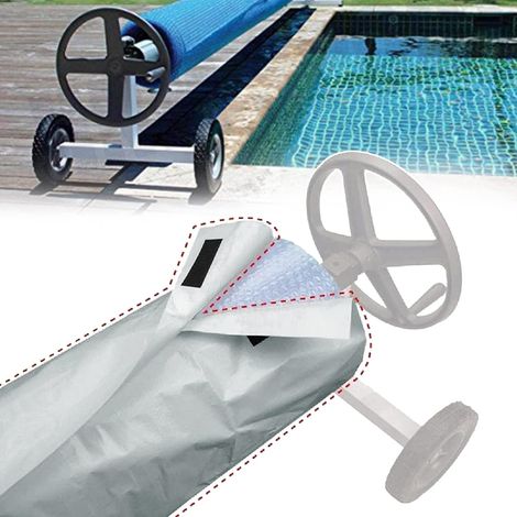 Couverture De Piscine, Housse De Protection De Bobine Housse De Rembobinage étanche pour Bobine De Rouleau,—61096cm gris (1/4)