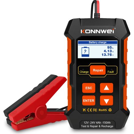 in 1 KW520 Autobatterietester 12V 24V Kfz-Lichtmaschinentester für LKW/Motorrad/ATV/SUV/Boot/Yacht