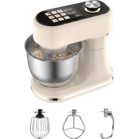 Robot Pâtissier Multifonction - SOKANY - SK05016 - 1500W - Bol 6L - Écran tactile 12 vitesses
