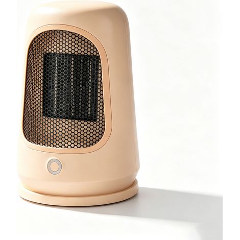 Mini radiateur PTC de bureau 110V US Matériau ignifuge complet Arrêt basculement Couleur Rose Racine de Lotus (1/2)