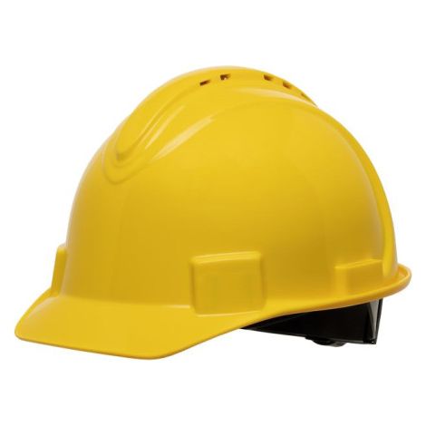 Casco con ventilación NSB11002E - Visera corta amarillo