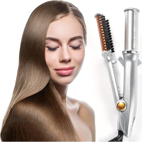 Lisseur 2 en 1 - Lisseur multifonctionnel - Température réglable - Convient aux cheveux courts et longs - Fer à boucler en céramique (1/4)