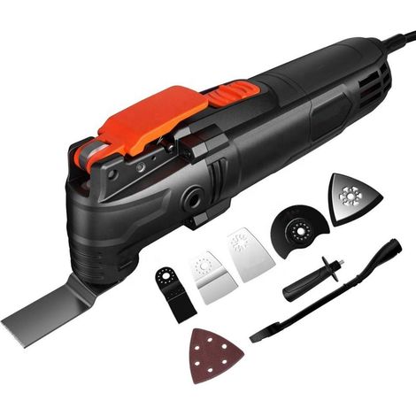 Outil multifonction oscillant filaire 400W avec lame oscillante, kit électrique polyvalent pour coupe et ponçage, accessoires inclus (1/5)