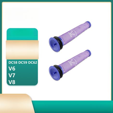 Kit di 2 filtri di ricambio per aspirapolvere senza filo Dyson, comprensivo di prefiltro e postfiltro HEPA, adatto ai modelli V6/V7/V8. (1/5)