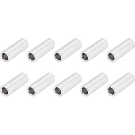 10 poteaux d'isolation ronds en alliage d'aluminium non filetés, diamètre extérieur 6 mm, longueur 14 mm (1/5)