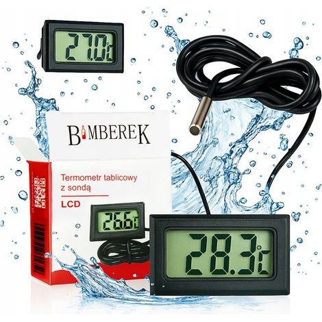Série - Thermomètre électronique LCD - Mesure précise - Pour aquarium ou terrarium (1/5)