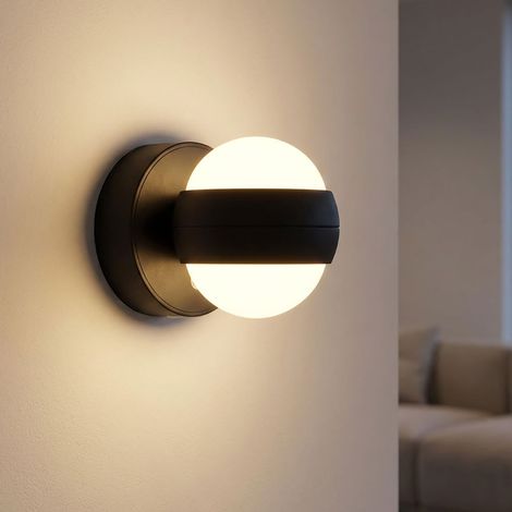 LED Wandlampe Akku Touchdimmer Up Down Wandleuchte Spotlampe USB schwarz D 10 cm (1/5)
