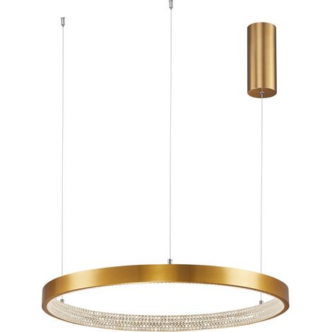 Merano Clarksville Plafonnier LED Intégré Laiton Doré Antique Aluminium LED 37W 2264Lm 3000K