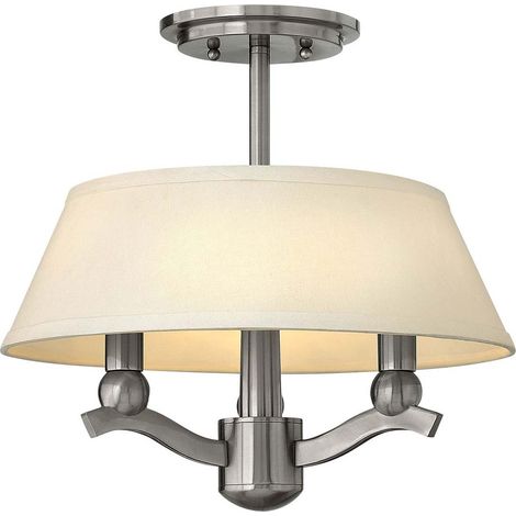 Hängeleuchte Deckenlampe Pendelleuchte Nickel H 41,9cm 3 Flammig Wohnzimmerlampe
