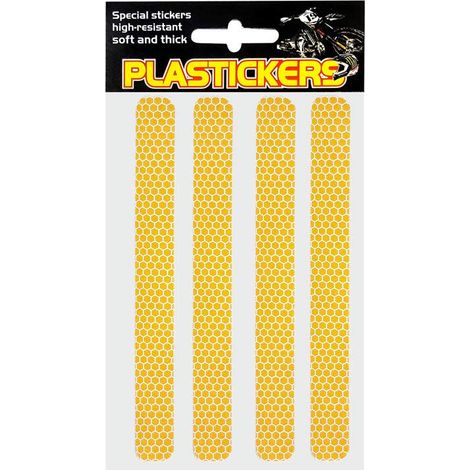 Strisce Rifrangenti per Plastiche Moto, Giallo, 19, 2 x 9, 5 cm (1/2)