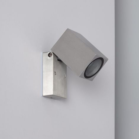 Applique da Parete per Esterni Alluminio Quadrato Onuba  Argento