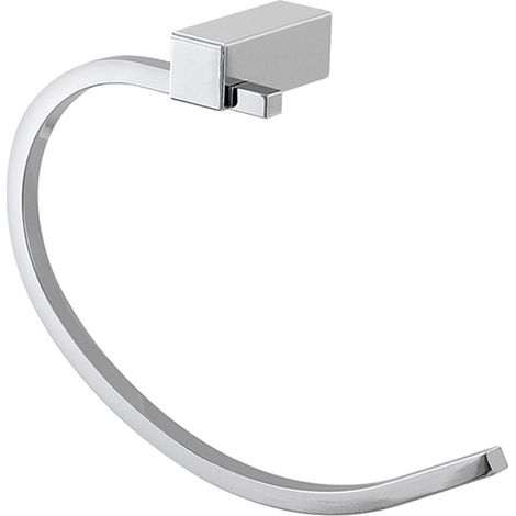 Porta asciugamani da parete ad anello in acciaio cromato Unica (1/3)