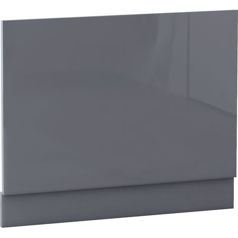 Aquariss Bathroom Gloss Grey Moisture Resistant Wooden Adjustable Height Bath Panel 700mm End Panel