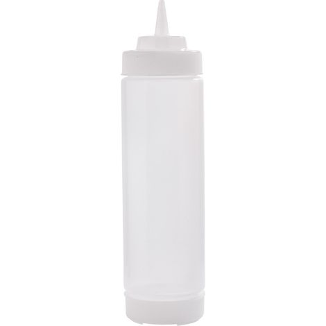 Tablecraft Squeeze 680 ml, dualway trasparente con punta e tappo, professionale (1/5)