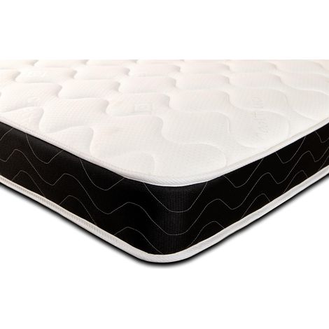 Starlight Beds Alphard Black Quilted Bonnell Sprung Memory Foam Mattress, 5ft King Size (1/4)