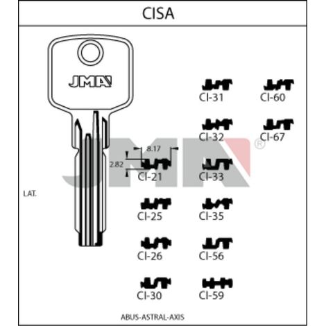 JMA llave punto jma ci-25 (caja 10) , DETALLES
Referencia           CI-2                                                       
Fabricante            CISA