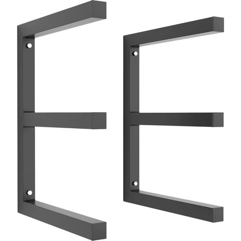 Etagère Cantilever - Acier 30x30 mm - 3 Niveaux - Bras 25x25 mm - Charge 150 kg - Pour Bois et Matériaux Longs - 310 x 30 x 425 mm (1/5)