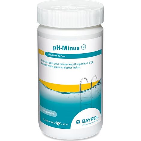 Bayrol – pH Moins 1,5 kg – Poudre granuleuse pour ajustement pH – Compatible tous systèmes de filtration – 2194111