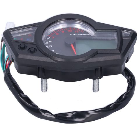 Compteur de vitesse et compte-tours universel pour moto 15000 tr/min écran LCD rétroéclairage bleu (1/5)