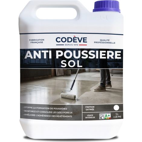 Codève Bois – Imperméabilisant anti poussière pour béton 5L – Renforce les bétons poreux et friables – Application facile pour 6 à 8 m²/l (1/5)