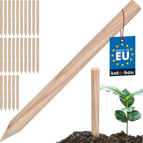 Tuteurs géodésiques en hêtre KOTARBAU® pour tomates, légumes et arbres, 40 cm, lot de 25