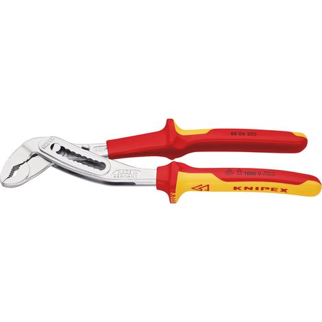 Draper VDE Insulated Water Pump Pliers, 250mm - Model 87932, Heavy-Duty Alligator-Style Pliers for Electrical and Plumbing Applications