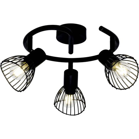 BRILLIANT Lampe Elhi Spotspirale 3flg schwarz 3x D45, E14, 40W, geeignet für Tropfenlampen (nicht enthalten) Köpfe schwenkbar (1/2)