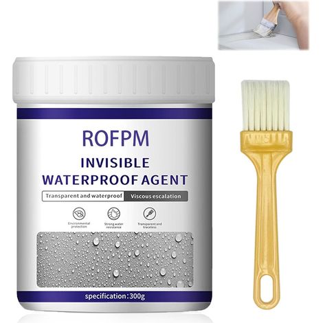 300g Liquide Étanchéité Transparent, Agent de Revêtement Imperméable, Waterproof Leakage Agent, Scellant Imperméable, Agent Anti-Fuite Pour Salle de Bain, Toilettes, Carrelage, Murs, Toit (1/5)