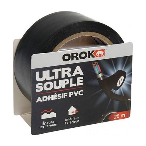 Orok Nastro adesivo in PVC ultra flessibile 33m x 50mm arancione - Orok
