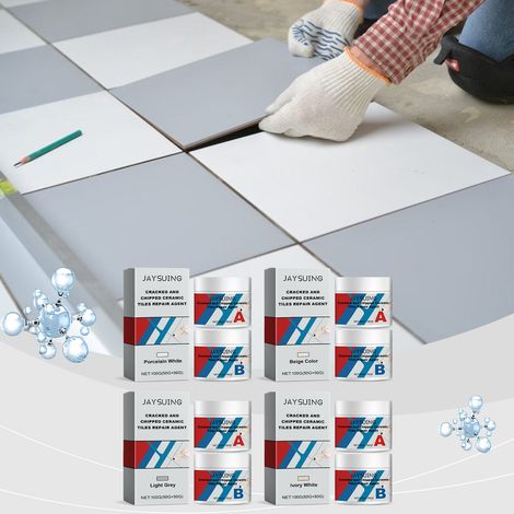 Enduit de rebouchage pour carrelage, idéal pour les carreaux descellés et fissurés. Rebouchage efficace, imperméabilisation et colmatage des fuites. Enduit de rebouchage pour carrelage – Pâte de répar (1/5)