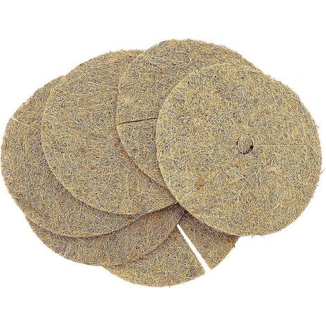 6 Stück Kokospalmen-Mulch-Abdeckung, Blumentopf-Matte, Unkrautbekämpfungstuch, Pflanzenkissen für Pflanzenschutz (1/5)