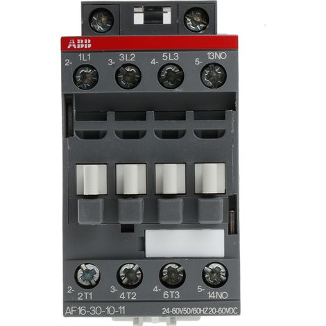 Contacteur ABB série AF16, 3 pôles , 3NO, 30 A, 24 V (c.a./c.c.), 7,5 kW ( Prix pour 1 )