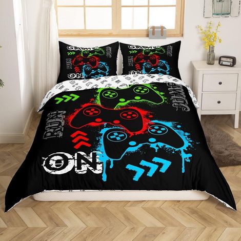 Bettwäsche Set 200x200cm mit Controller-Motiv für Jungen & Teens