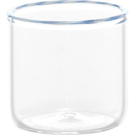 Set 6 Bicchieri Shot Tumbler Junior Collezione Intrecci in Vetro Borosilicato Soffiato a Mano Colore Bianco e Blu - Elegante Design Artigianale (1/3)