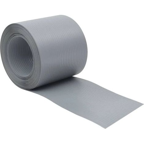 Paravent de jardin, lot de 10, gris, 252,5 x 19 cm, en PVC