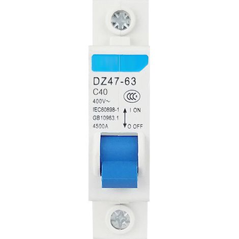 Disjoncteur différentiel miniature unipolaire 400 V pour usage domestique, montage sur rail DIN DZ47-63 (1/5)