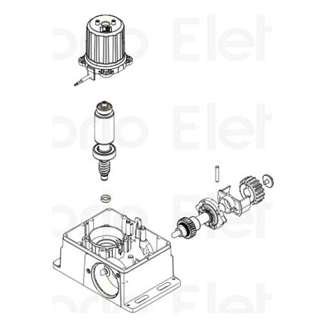 faac pièce détachée groupe arbre 741c rotor avec aimant intégré 63003535 (1/3)