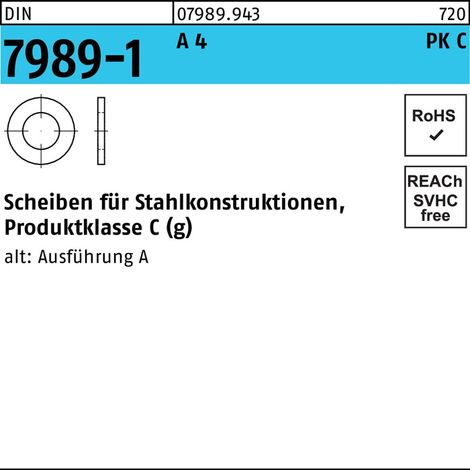 Rondelle DIN 7989-1 22/24x 39x8 A 4 50 pièces