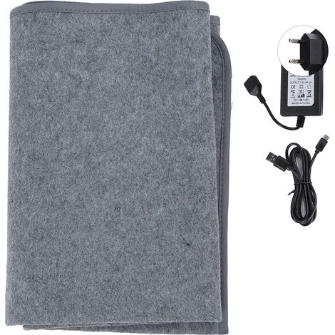 Eosnow 160 x 80 cm elektrische Heizdecke, schnelle Erwärmung 60 ℃, 3 Temperaturen, waschbarer Bettwärmer für Schlafsäle, Schlafzimmer, 7,5 V, 3 A, EU-Stecker